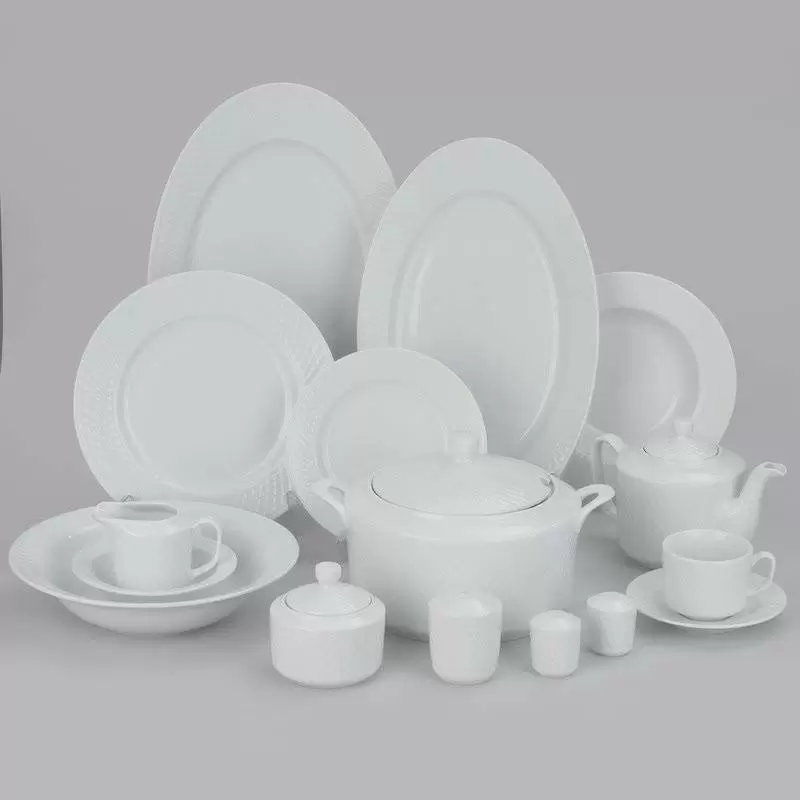 سرویس 102 پارچه چینی زرین-رادیانس-18 نفره-سفید